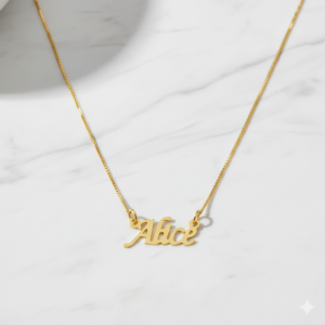 Colar com nome Banhado a ouro 18 k