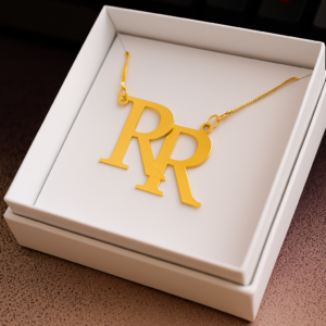 Colar Monograma Banhado a ouro 18 k