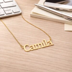 Colar com nome banhado a ouro 18 k