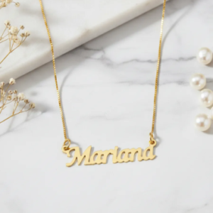 Colar com nome Banhado a ouro 18 K