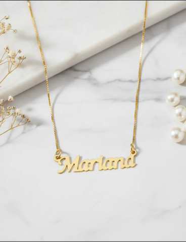 Colar com nome Banhado a ouro 18 K