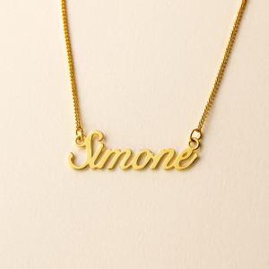 Colar com nome banhado a ouro 18 k