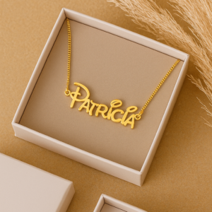 Colar com nome banhado a ouro 18 k
